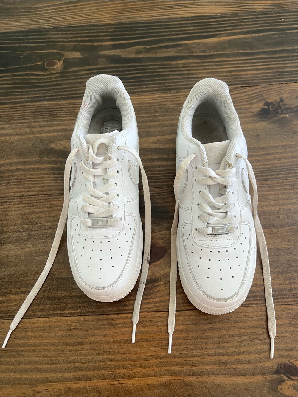 Nike Air Force One White Low-Top Women's Leather Sneakers